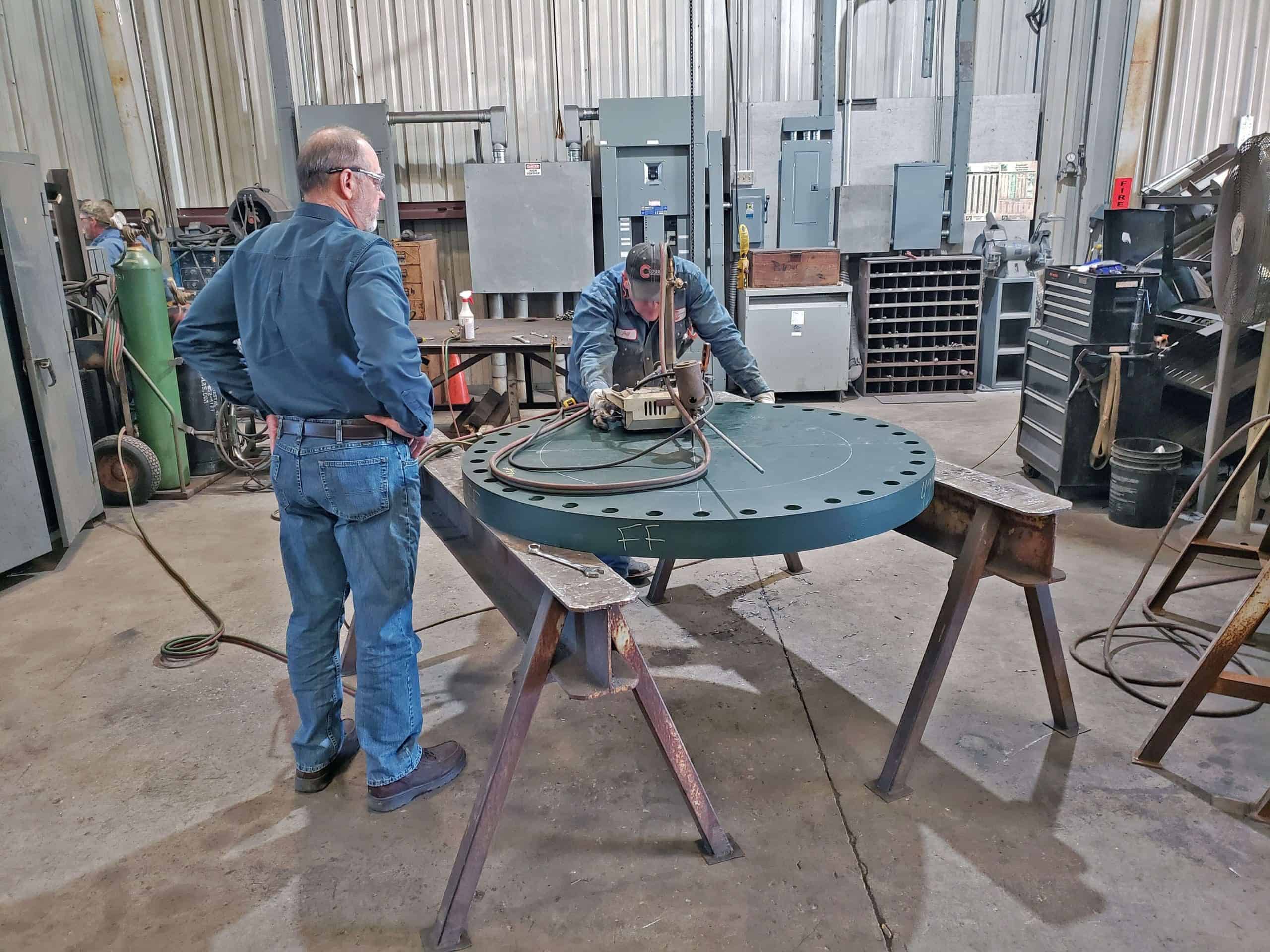 Fabrication Process of a Pipe Flange at Cogbill Construction