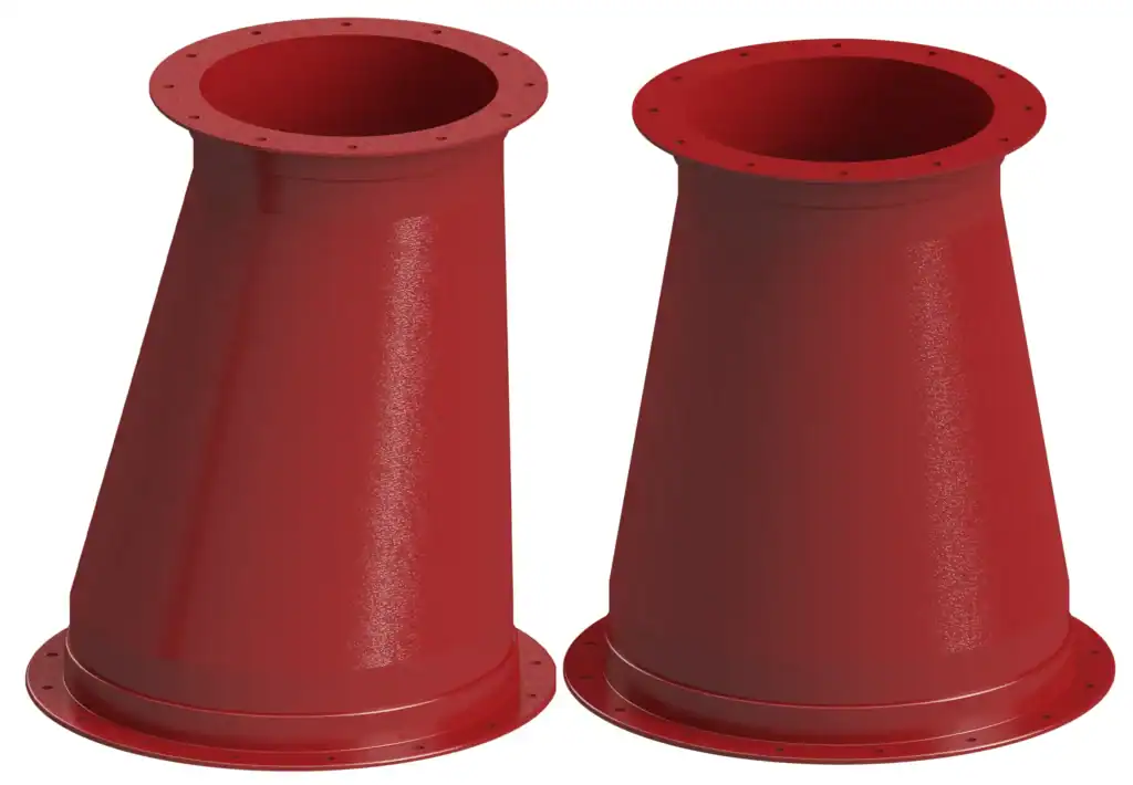 Cold-formed flanged concentric and eccentric reducers made from sheet metal – RedLineIPS