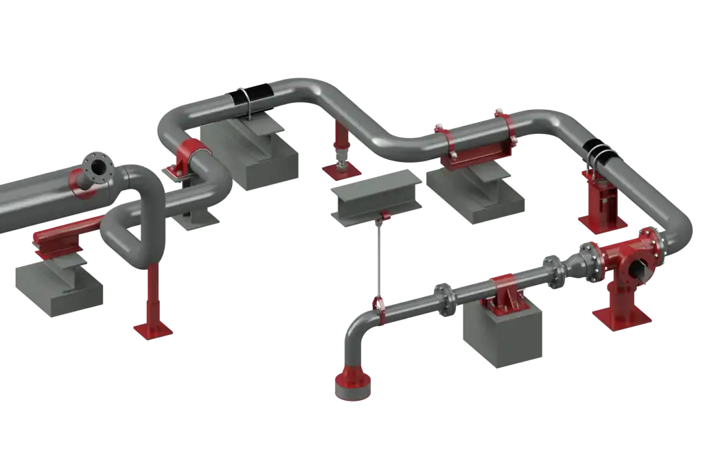 Various RedLineIPS Pipe Supports Designed to Facilitate Pipe Expansion & Contraction