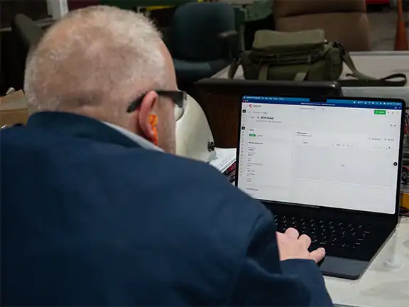 Jeff West using Cogbill-ERP, a result of AI-assisted coding manufacturing for MTR traceability.